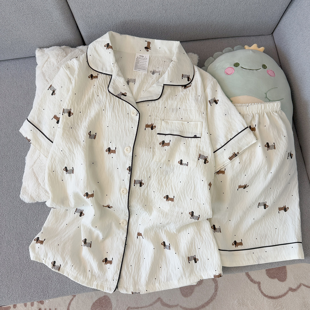 Summer Clothing Women - Women's Summer Pajamas, Thin Polka Dot