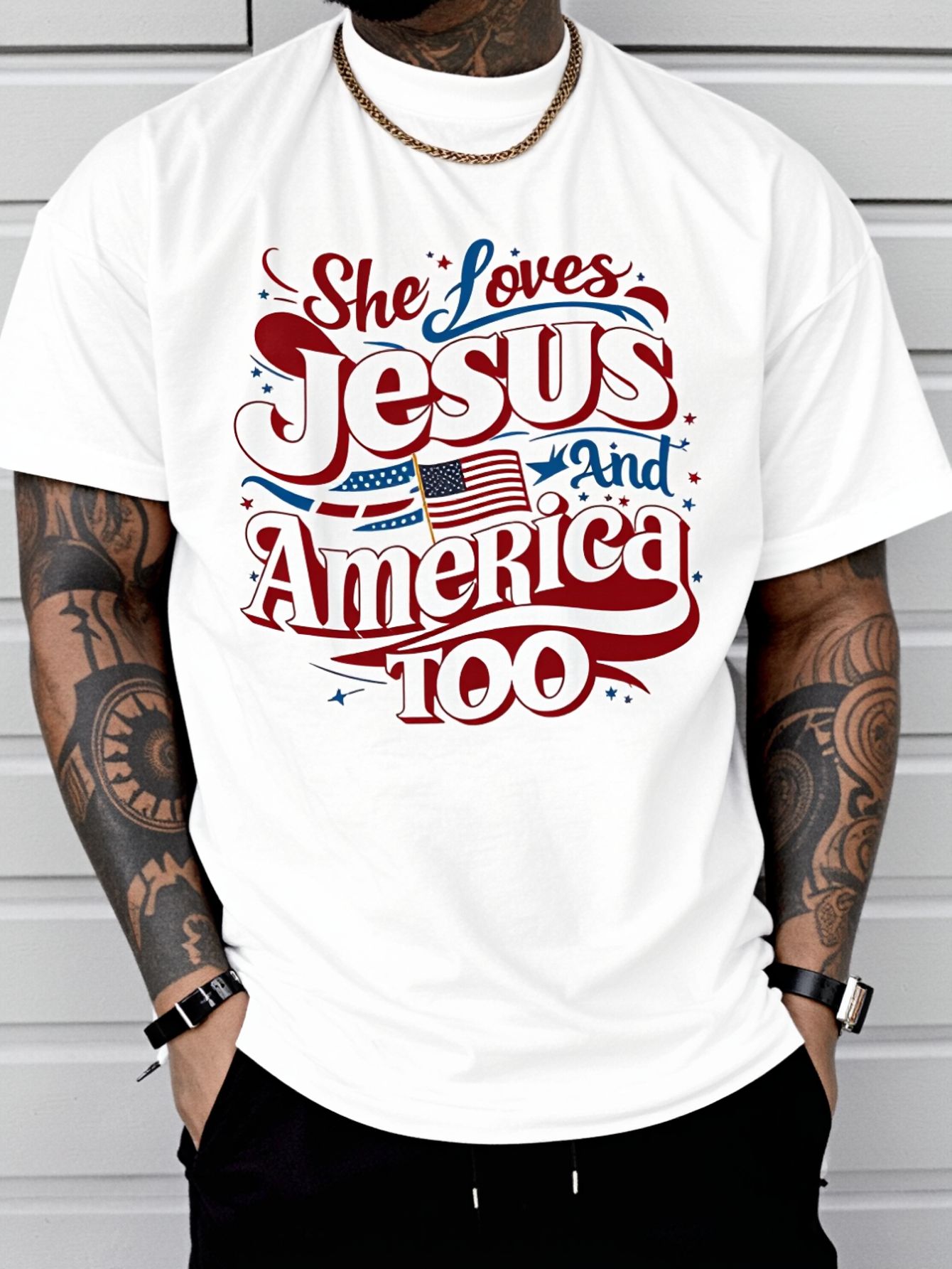 Summer Clothing Not Shein - She Loves Jesus And America Too,