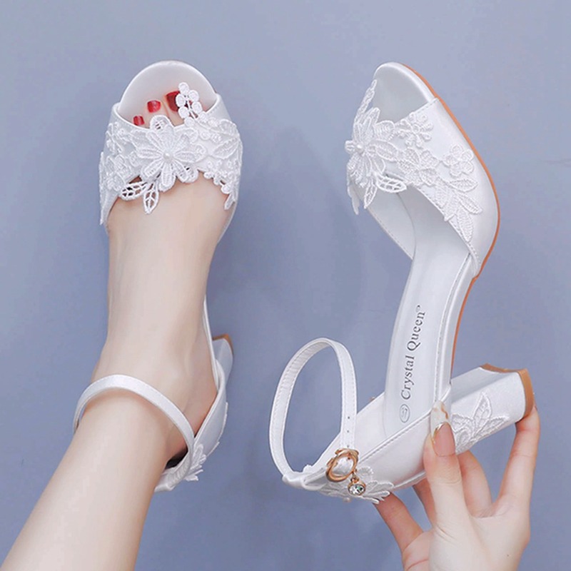 Women White Silk High Heels Su - Summer Clothing On Sale recension och pris