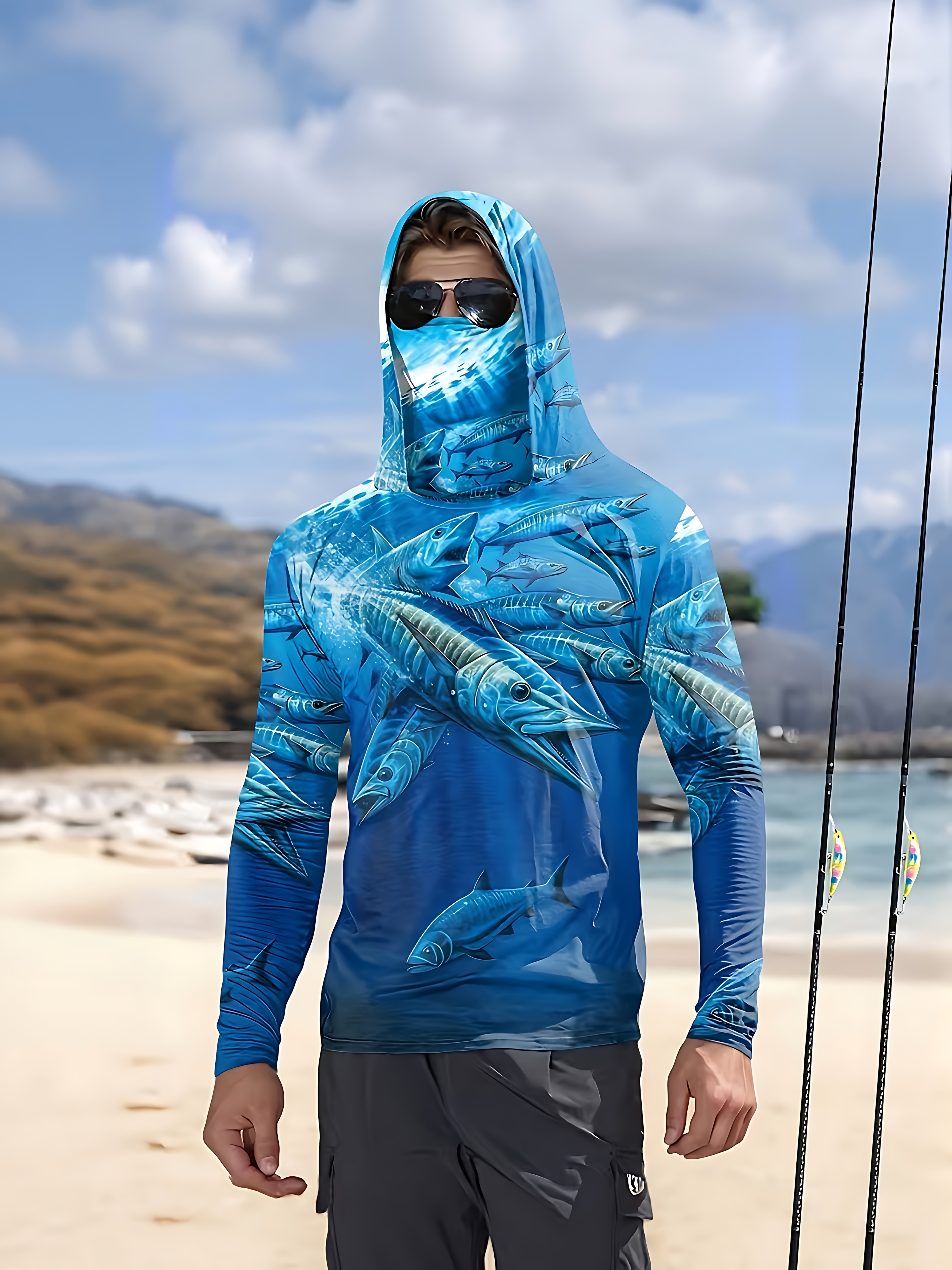 Fishing Shirt Hooded Men Fishi - Summer Clothing Trend recension och pris