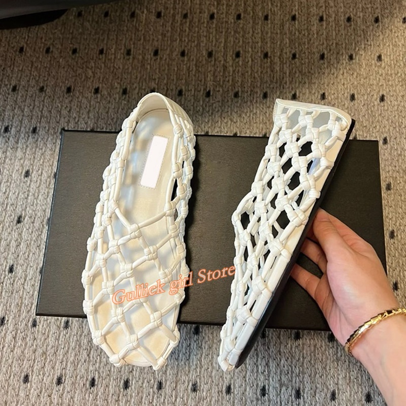 French Woven Mesh Hollow flat  - Summer Clothing On Sale recension och pris