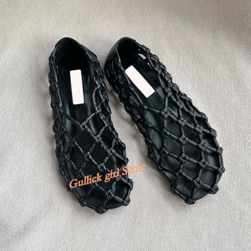 French Woven Mesh Hollow flat  - Summer Clothing On Sale recension och pris