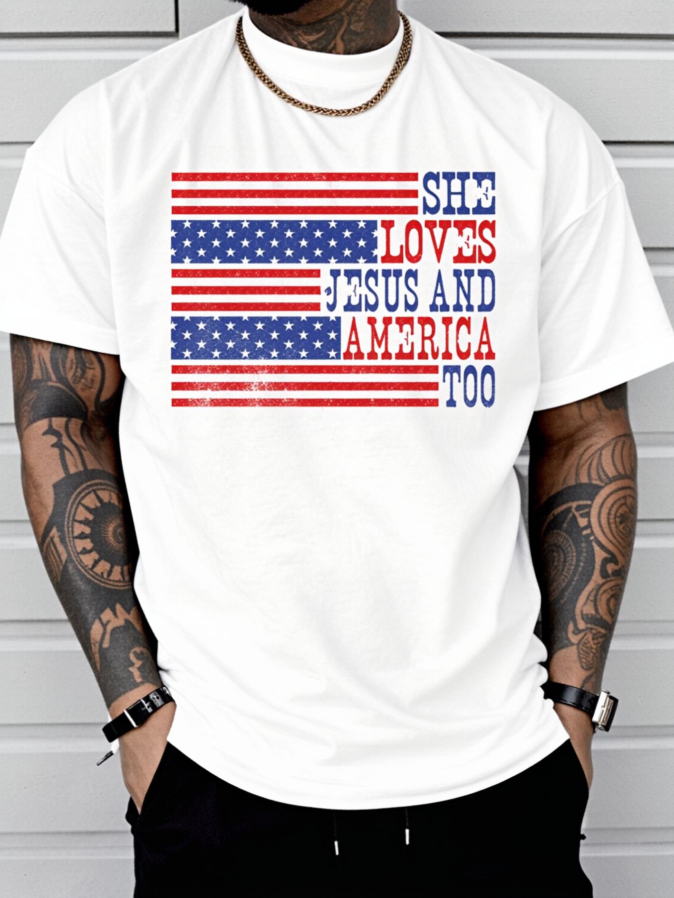 She Loves Jesus And America To - Summer Clothing Not Shein recension och pris