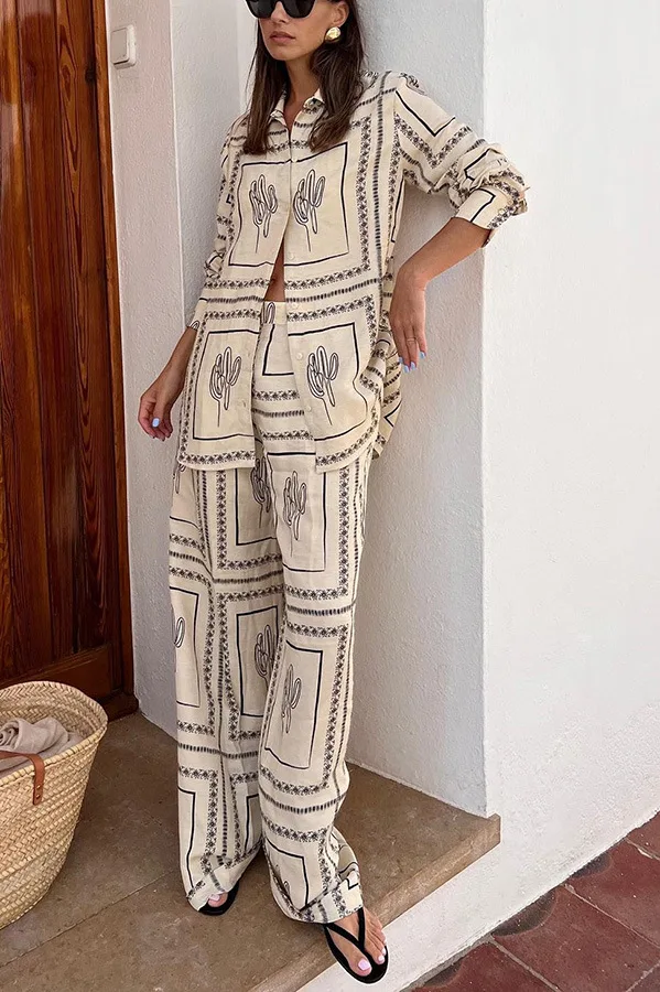 Printed Shirts Two Piece Set W - Summer Clothing Women recension och pris