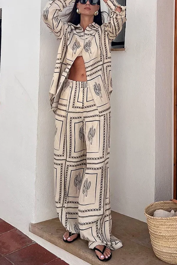 Printed Shirts Two Piece Set W - Summer Clothing Women recension och pris